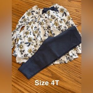 Floral shirt with pants set